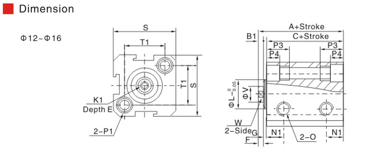 sda pneumatic　cylinder　over　dimensions１